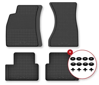 Productafbeelding van Rubberen automatten voor Audi Q5 I 2008-2017 (SUV) – 4-delig, zwart, op maat – Wielganizator Semi-Universal
