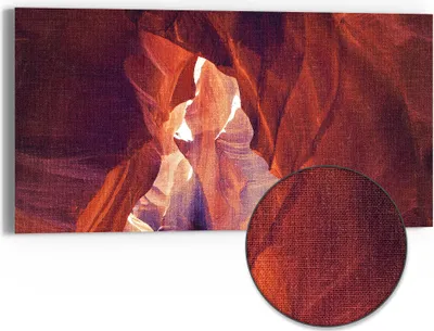 Produktbild von DEQORI Hybrid Leinwand Bild 60x30 cm 'Zauber des Canyons' Wandbild Glas flach modern