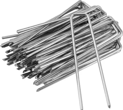 Produktbild von Galvanisierte Bodenanker 100 x 13 mm Ø 3 mm - 150 Stück für Unkrautbekämpfung und Hecken