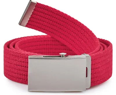 Image de Ceinture pour femme Merry Style en tissu P20 (rouge et argent, 105 cm (longueur totale 110 cm))