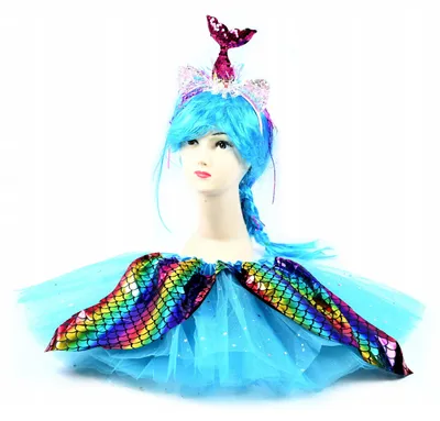 Produktbild von Midex Meerjungfrauen Kostüm für Mädchen, Blau, Karneval