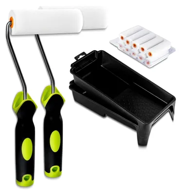 Produktbild von Lackierwalzen-Set mit Ersatzrollen und Farbwanne