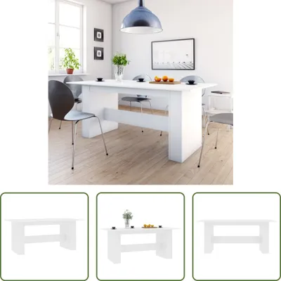 Produktbild von The Living Store Esstisch Weiß 180x90x76 cm Holzwerkstoff