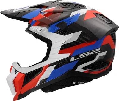 Obrázok produktu pre LS2 MX703 X-Force Phantom motokrosová prilba, biela/modrá/červená, L (59/60)