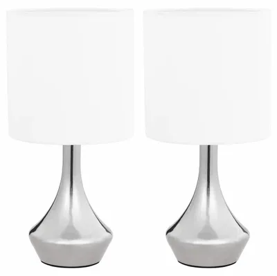 Produktbild von vidaXL Tischlampen 2 Stk. Touch-Sensor Weiß E14