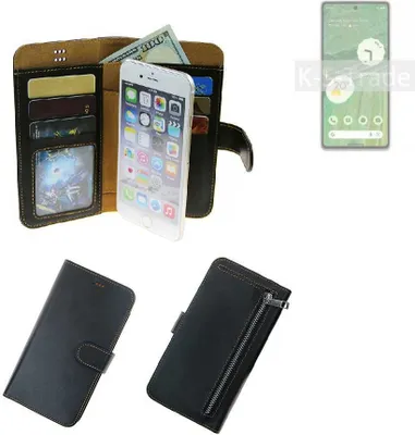 Produktbild von K-S-Trade Schutz Hülle kompatibel mit Google Pixel 7 Klapphülle Case Phone cover Slim Handytasche Handy Hülle schwarz aus Kunstleder (1 Stk)