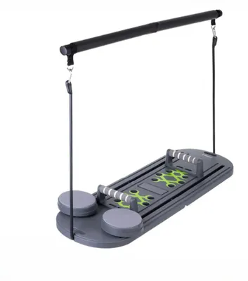 Produktbild von Pilates Board, multifunktional einsetzbar, mit Resistanceband und Liegestützgriffe