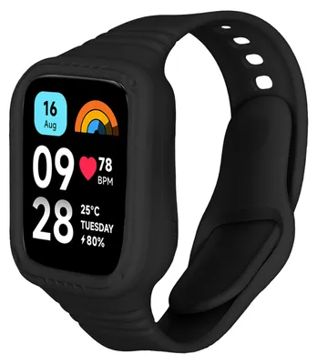 Produktbild von kwmobile Sportarmband kompatibel mit Xiaomi Redmi Watch 3 Active / Redmi Watch 3 Lite - Armband TPU Silikon für Fitnesstracker - mit Schutz Bumper