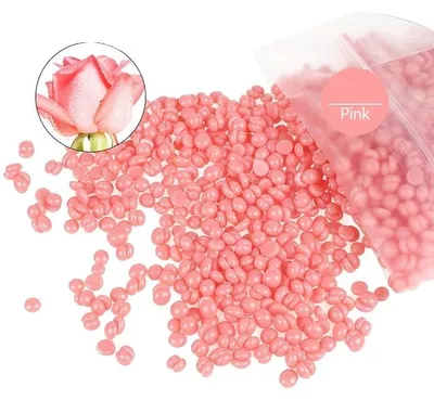 Image de Cire pour l'épilation, perles de cire dure, pas besoin de bande, Rose, 500g