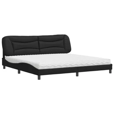 Obrázek produktu pro vidaXL Postel s matrací "Hvar" černá 200x200 cm Imitace kůže