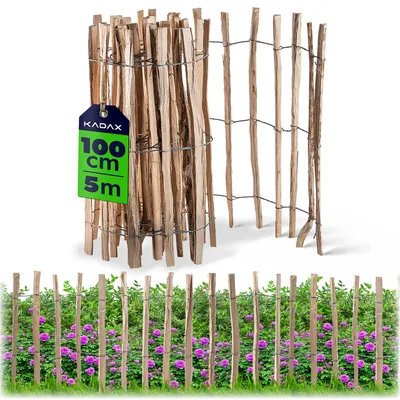 Zdjęcie produktu dla KADAX Płot Ogrodowy Leszczynowy Ogrodzenie 500x100 7-9cm