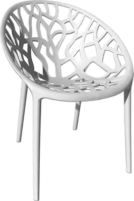 Produktbild von Gartenstuhl Kunststoff Stapelstuhl Bistrostuhl Küchenstuhl Stuhl Stapelbar , Farbe:Weiß;Menge:1 St.