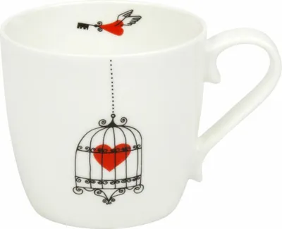 Immagine prodotto di Könitz HEARTS Cages Becher, Tasse, Kaffeetasse, Bone China, Herz, 415 ml, 11 2 057 1922