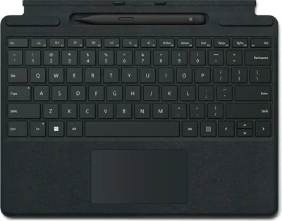 Produktbild von Microsoft Surface Pro Signature Keyboard w/ Slim Pen 2, Italienisch, Touchpad, Microsoft, Surface Pro 10 Surface Pro 9 Surface Pro 8 Surface Pro X, Schwarz, Alcantara