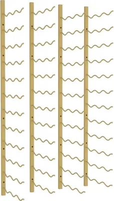 Produktbild von vidaXL Wand-Weinregal für 36 Flaschen 2 Stk. Golden Eisen