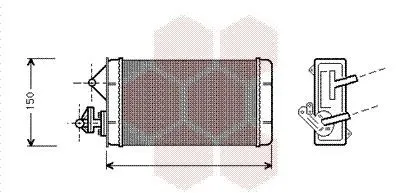 Image de VAN WEZEL Échangeur de chaleur, chauffage de l'habitacle