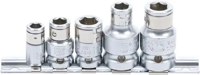 Zdjęcie produktu dla BGS technic Bit Adaptor Set with Retaining Ball, Stal chromowo-wanadowa, 216 mm, 216 g