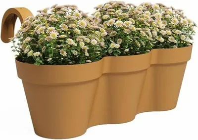 Produktbild von Artevasi Capri Balcony Triple Pot, Gelb, 11 l, 305 mm, 540 mm, 280 mm, 4 Stück(e)