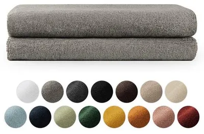 Productafbeelding van Unyqoos® Premium Handdoekenset, 100% katoen – ultra-absorberend en extra zacht, gecertificeerd, vrij van schadelijke stoffen, met ophangoog, wasbaar tot 60°C, geschikt voor bad en sauna