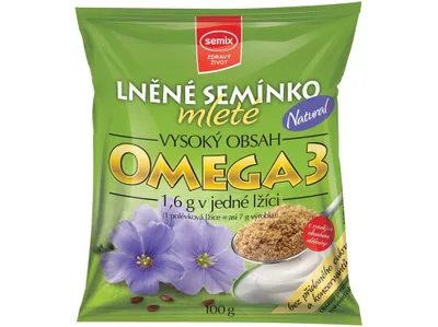Obrázek produktu pro Lněné semínko mleté natural 100 g SEMIX