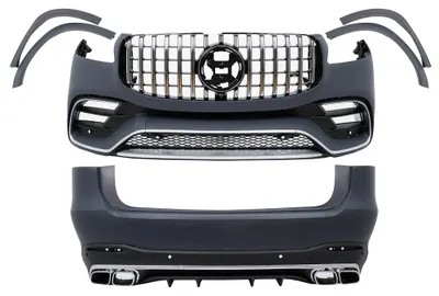 Produktbild von Bodykit für Mercedes GLS SUV X167 19-24 Stoßstange Radkästen Endrohre.