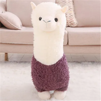 Productafbeelding van Alpaca knuffel, pluche, 55 cm, paars