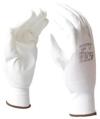 Image de Gants, nylon blanc - 9" / L