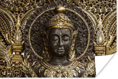 Produktbild von MuchoWow® Poster Buddha - Gesicht - Steine 60x40 cm - Schlafzimmerdekoration