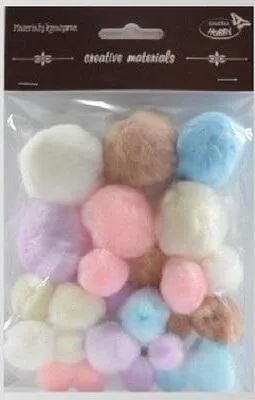 Immagine prodotto di Pompon pastello 15mm-40mm 30pz