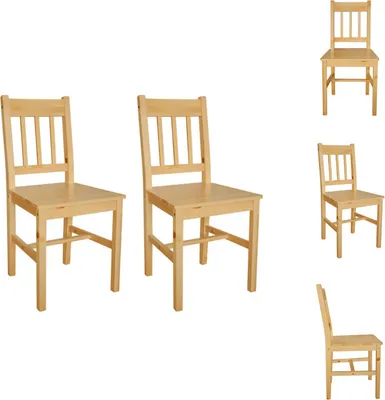 Image de vidaXL Chaises de salle à manger 2 pcs. Bois de pin - Chaises de salle à manger