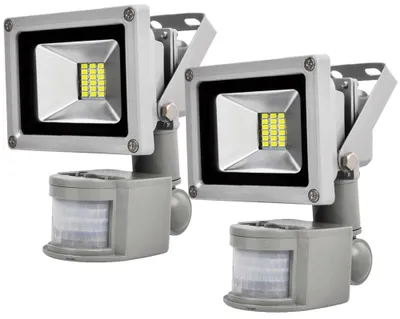 Produktbild von Greenmigo 2x 20W SMD Fluter mit Bewegungsmelder LED Strahler Kaltweiß Licht IP65 Wasserdicht LED Lampe Wandleuchter Flulicht Gartenlampe