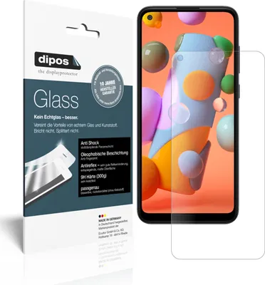 Produktbild von 1x Schutzfolie für Samsung Galaxy A11 matt - Anti-Shock 9H Folie dipos Glass Kunststoffglas
