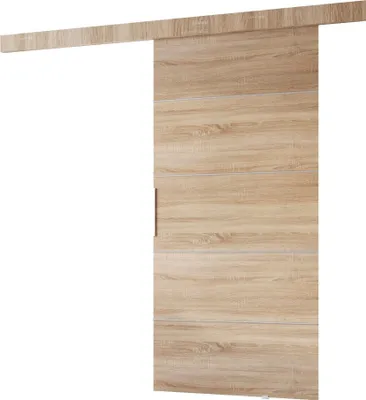 Produktbild von Minio, Schiebetür "CLEAN B", 86 cm, Zimmertür, mit silbernen Dekorelementen, Sonoma Eiche Farbe