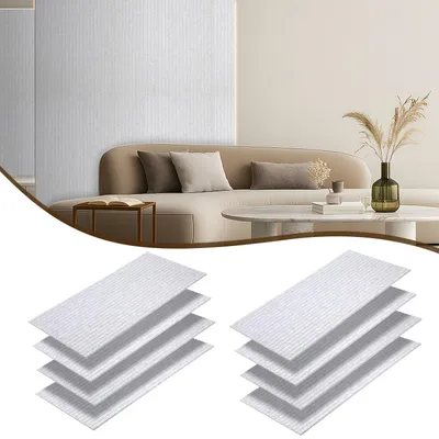 Immagine prodotto di Eikuavons, pannelli acustici in feltro autoadesivi, confezione da 8 pezzi, dimensioni 120 x 60 x 0,9 cm, pannelli fonoassorbenti per pareti, con scanalature verticali, colore grigio