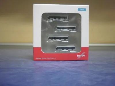 Produktbild von Herpa 533706 - 1/500 Airport Bus Set 4-in-1 set - Neu