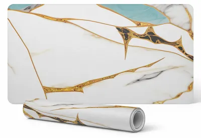 Produktbild von Rutschfeste Schreibtischunterlage mit Marmoroptik, 120 x 60 cm