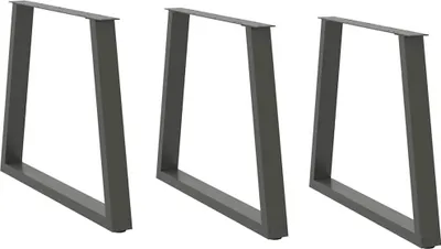 Produktbild von Esstisch Beine V-Form 3 Stück Anthrazit 70x(72-73,3) cm Stahl