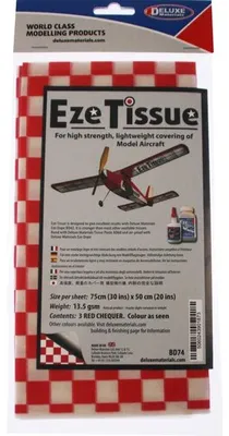 Productafbeelding van Eze Tissue inlegpapier, 13,5 g/m², 75 x 50 cm, geruit, rood (3 stuks)