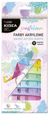 Immagine prodotto di Colori acrilici a pastello 12 x 12ml Kidea