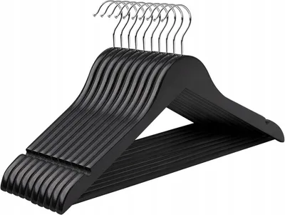 Image de Songmics Lot de 10 Cintres Bois Anti-dérapants Rotatifs