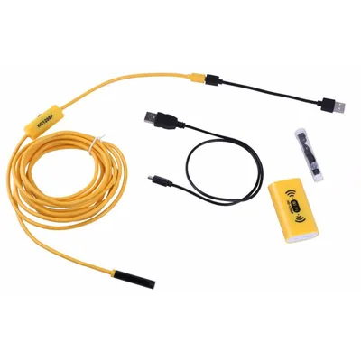 Obrázek produktu pro Endoskop F130 WiFi s přísvitem, rozlišení 1200p, pevný kabel o délce 3,5m, žlutý