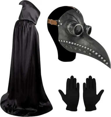 Imagen del producto de Máscara de "Pestdoktor" con pico de pájaro ajustable, accesorios de disfraz para Halloween, estilo steampunk, incluye