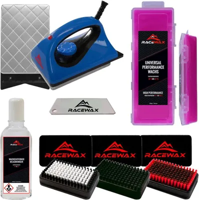Obrázok produktu pre RaceWax Skiwax Set 7-dielna sada na odstraňovanie vosku BaseBrush Nylon Copper Horsehair Wax Remover