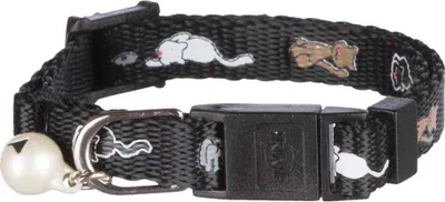 Produktbild von Trixie Junior Halsband, Nylon Motiv Katzen