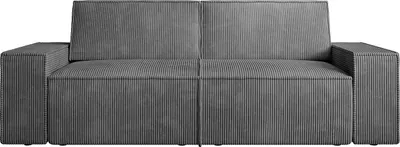 Produktbild von 3-Sitzer-Sofa aus anthrazitfarbenem Kord - AMELIA