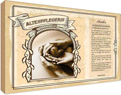 Produktbild von vianmo Holzschild 20x30 cm Altenpflegerin Beruf Arbeit