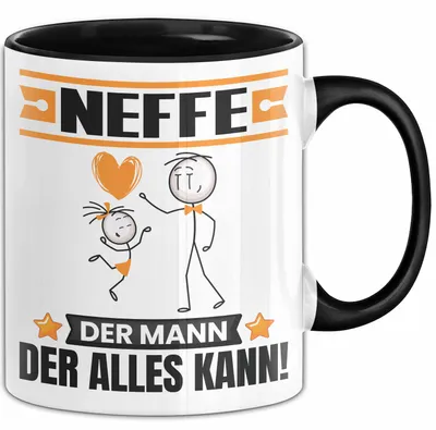 Produktbild von Neffe Tasse Geschenk für Neffe Der Mann Der Alles Kann Geschenkidee zum Geburtstag (Schwarz)