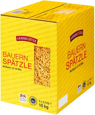Image de Spätzle paysannes originales d'Armbruster en carton Contenu 10000g