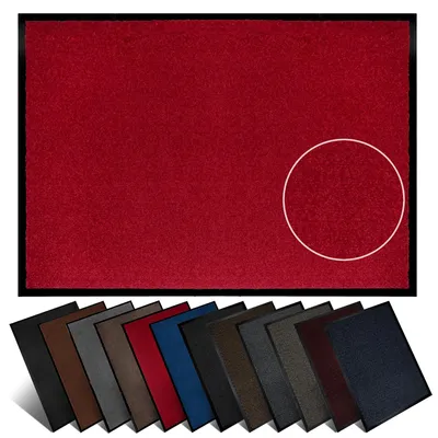 Produktbild von Furni24 Schmutzfangmatte Fußmatte 80 x 200 cm Rot – Rutschfeste & Waschbare Türmatte für Innen & Außen