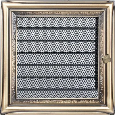 Immagine prodotto di Griglia a rete con aletta regolabile per il flusso d'aria - Oro rustico - 17 x 37 cm